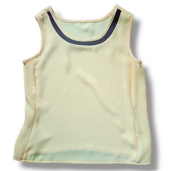 Vintage Yellow Blazer + Tank set, sz Small - Picture 3 of 17